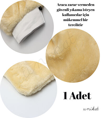 UNİKAT UltraSoft Kumaşlı Hassas Araç Yıkama Mopu – El Geçirmeli, Bol Köpük
