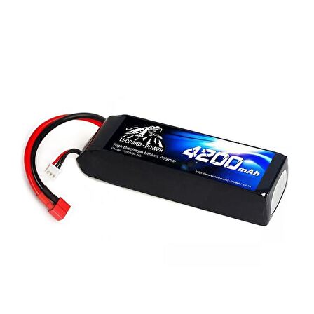 Leopard Power 4200 mAh 11.1V 3S 40C Lityum Polimer Lipo Batarya Pil T Plug