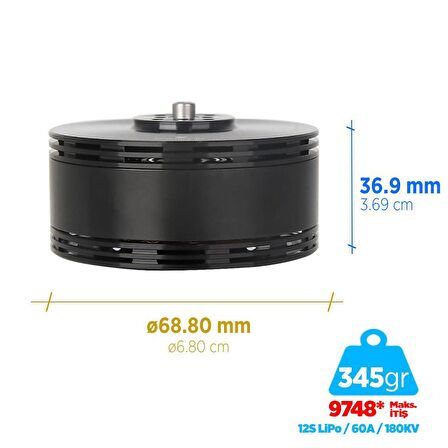 T-Motor V Type V602 180KV Brushless Fırçasız Brushless Fırçasız UAV Motor Multikopter Multi-rotor Quadcopter Hexacopter Drone Motoru