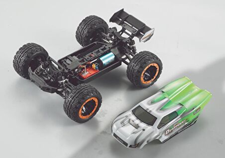 HAIBOXING RC 1/16 Destroyer 45+ KM/H Sürat Uzaktan Kumandalı RC Model Araba RTR Elektrikli 4WD Brushless Fırçasız Truggy Truck (Yeşil)