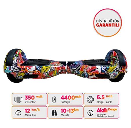 Smart Balance Elektrikli Kaykay Hoverboard Scooter 6.5 Inch Grafity Desenli 11