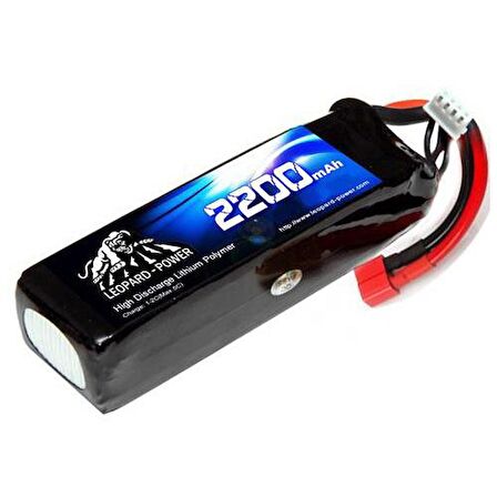 Leopard Power 2200 mAh 11.1V 3S 25C Lityum Polimer Lipo Batarya Pil T Plug