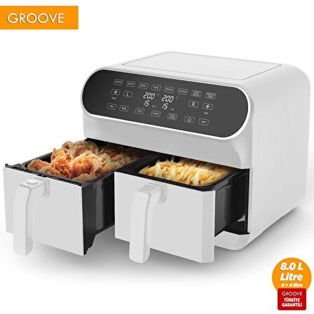 Groove Max Plus XXL 8 lt Yağsız Airfryer Beyaz