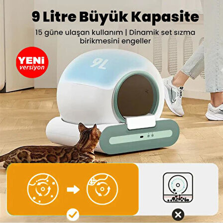 Groove Ti+ 65L WiFi Otomatik Akıllı Kedi Tuvaleti Yeni Versiyon