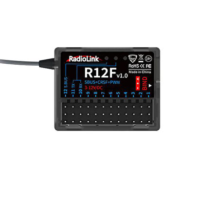 Radiolink T12D 2.4Ghz 12 Kanal Radio Kontrol Uzaktan Kumanda +R12F Alıcı ELRS,CROSSFIRE Destekli