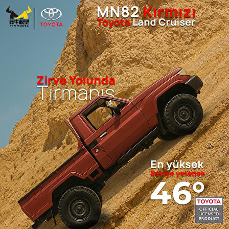MN Model MN82 1/12 Toyota Land Cruiser LC79 4WD RC Model Crawler Offroad Uzaktan Kumandalı Araba Truck RTR Lisanslı Kırmızı+Dahili Işık Seti