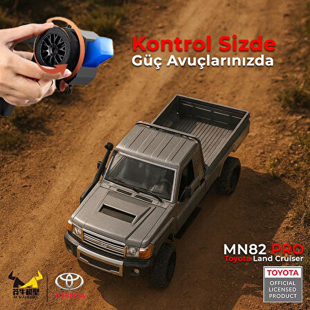 MN Model MN82 Pro 1/12 Toyota Land Cruiser LC79 4WD RC Model Crawler Offroad Truck Uzaktan Kumandalı Araba RTR Lisanslı Gümüş+Dahili Işık Seti