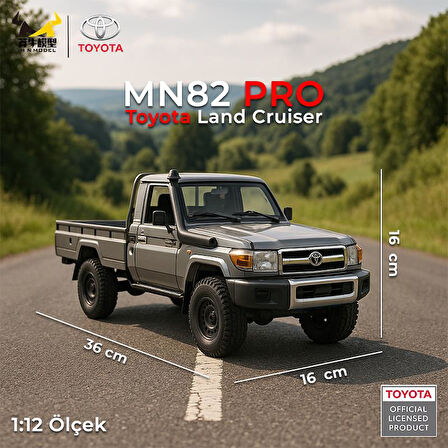 MN Model MN82 Pro 1/12 Toyota Land Cruiser LC79 4WD RC Model Crawler Offroad Truck Uzaktan Kumandalı Araba RTR Lisanslı Gümüş+Dahili Işık Seti