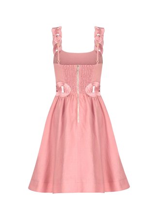 Selyns Pembe Kadın Bebe Yaka Fit Elbise SL000205004