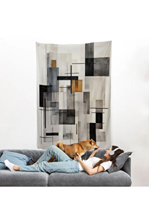 Dikey Hatlar Duvar Örtüsü-7601