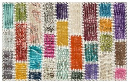 EL DOKUMA MULTİ RENGİ TAŞLİ DESEN PATCHWORK PASPAS
