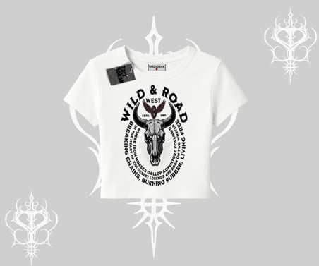 Babby Tee Tshirt Wild & Road Western Skull Biker Street Culture