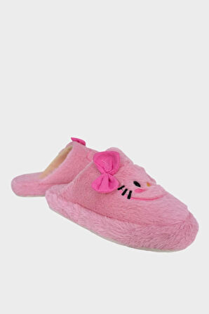 HelloKitty Figürlü Sıcak Tutan Kışlık Kadın Ev Terliği PEMBE