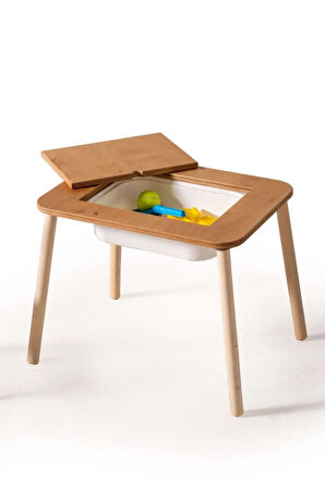 Reyo Montessori Bunny Sandalye Ve Tek Hazneli Aktivite Masası