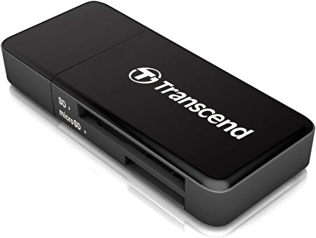 Transcend RDF5 USB 3.1 Gen1 SD/MicroSD Kart Okuyucu (Siyah)