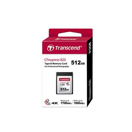 Transcend TS512GCFE820 512 GB CFE820 CFexpress CompactFlash Hafıza Kartı