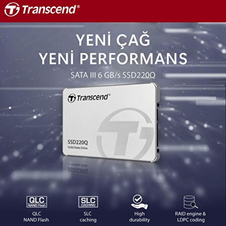 Transcend TS1TSSD220Q 2.5 İnç 1 TB Sata 500 MB/s 550 MB/s SSD 