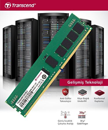 Transcend TS4GHR72V2E3 32GB DDR4 3200MHz 1.2V CL22 ECC Server Ram