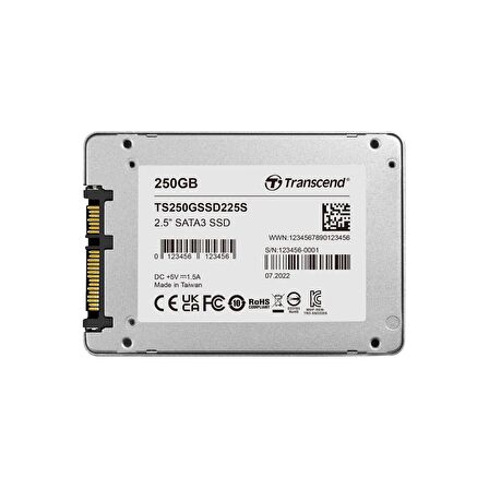 Transcend TS250GSSD225S Sata 3.0 250 GB SSD