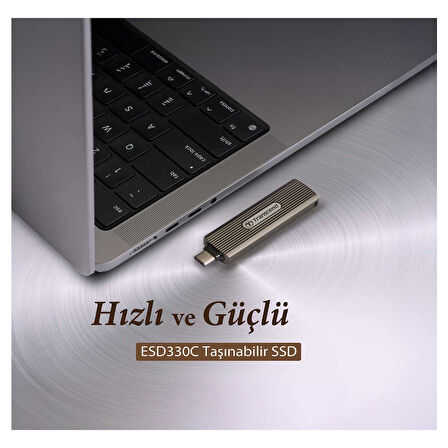 Transcend TS512GESD330C 512GB Type-C Gizlenebilir Başlıklı Taşınabilir Metal Kasa SSD
