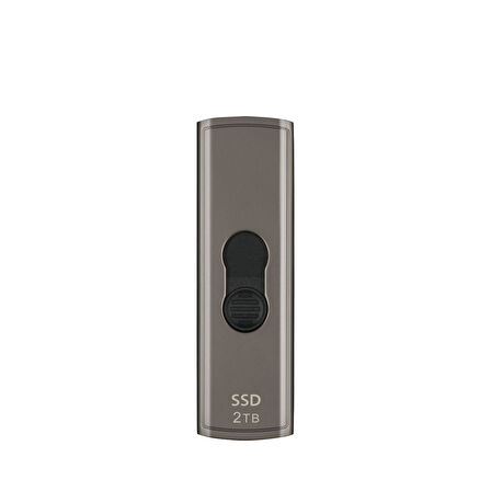 Transcend TS2TESD330C 2TB Type-C 10Gbps Gizlenebilir Başlıklı Taşınabilir Metal Kasa SSD