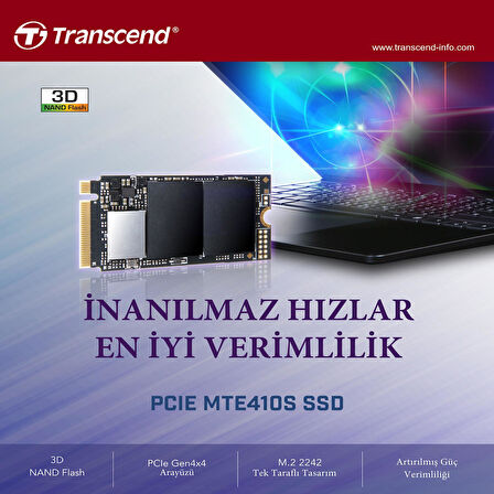 Transcend TS2TMTE410S 2TB Gen4x4 3D TLC DRAM-less 22x42 M.2 NVMe SSD