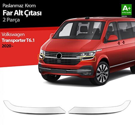 S-Dizayn VW Transporter T6.1 Krom Far Alt Çıtası 2 Prç. 2020 Üzeri