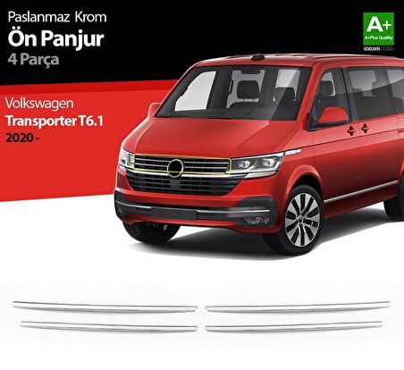 S-Dizayn VW Transporter T6.1 Krom Ön Panjur 4 Prç. 2020 Üzeri