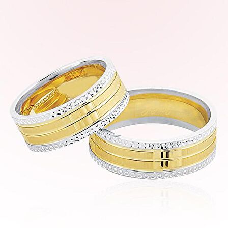 Sarı Beyaz Altın Alyans 7609