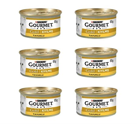 Gourmet Gold Tavuklu Yetişkin Kıyılmış Kedi Konservesi 6x85 Gr