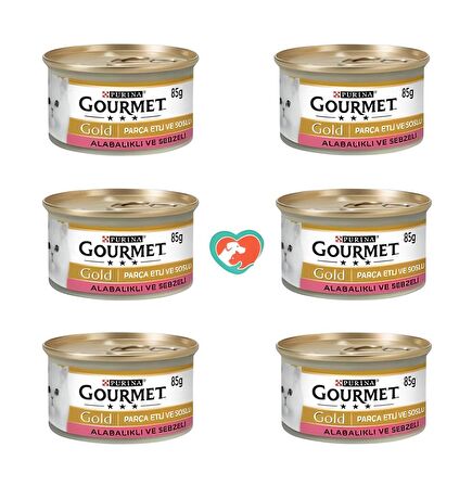 Gourmet Gold Alabalık Sebze Parça Etli Kedi Konservesi 6x85 Gr