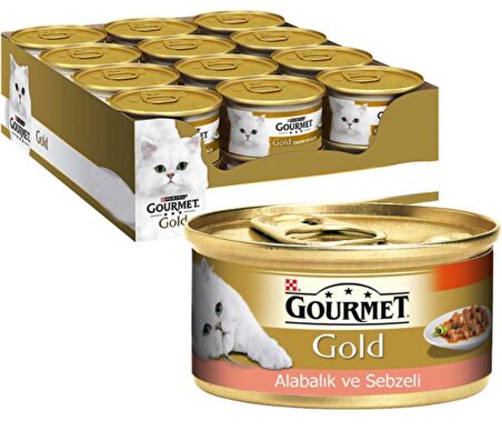 Gourmet Gold Alabalık Sebze Parça Etli Kedi Konservesi 24x85 Gr