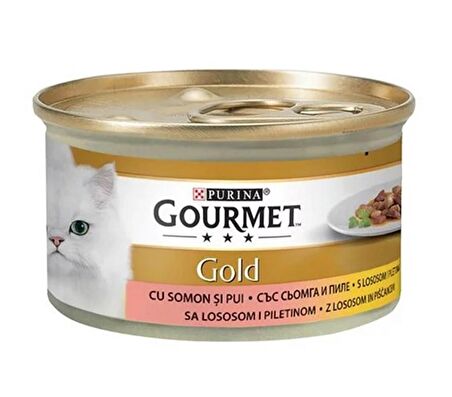 Gourmet Gold Somon Tavuk Parça Etli Kedi Konservesi 6x85 Gr