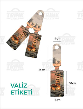 Desenli Silikon Valiz ve Bavul  Bagaj   İsimlikli Etiket  * 2 Adet * 