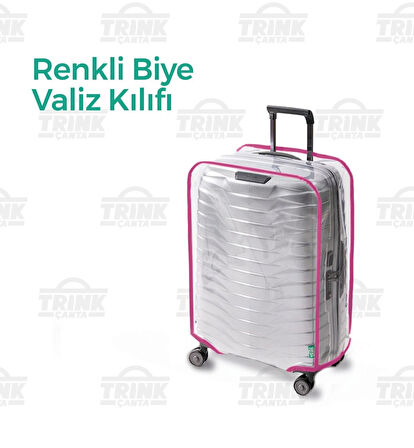 Şeffaf Valiz Ve Bavul Koruyucu Kılıf RENKLİ BİYE