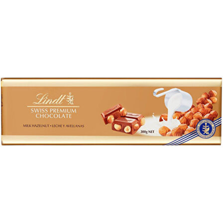 LİNDT SWISS PREMIUM GOLD CHOCOLATE MİLK & HAZELNUT 300 GR *2'Lİ