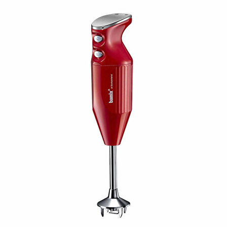 BAMİX® M200 DELUXE EL BLENDER SETİ ÖMÜR BOYU MOTOR GARANTİLİ C GÖVDE 200W KIRMIZI METALIK- KROM