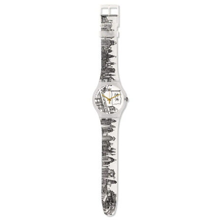 Swatch BLACK & WHITE THE SWATCH ART PEACE HOTEL SUOZ197 Kol Saati