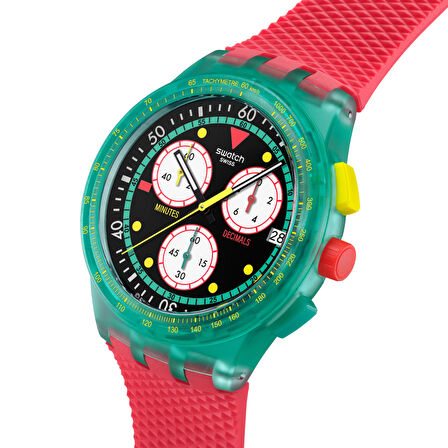 SUSG409 Swatch Neon Emerald Chrono Erkek Kol Saati SUSG409