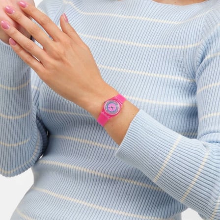 LP166 Swatch Prismatically Pink KadınKol Saati LP166