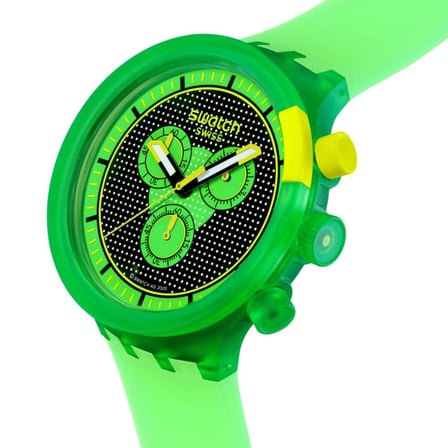 SB02G100 Swatch Glowingly Green Erkek Kol Saati SB02G100