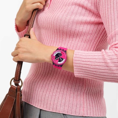 SUSB110 Swatch Fuchsia Lines Unisex Kol Saati SUSB110