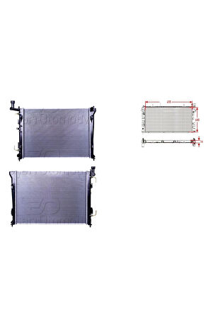 Su Radyatörü - 25310-2H050 Wisco - Hyundai Elantra Benzinli 07-11 Kia Ceed Benzinli 07-12 Uyumlu