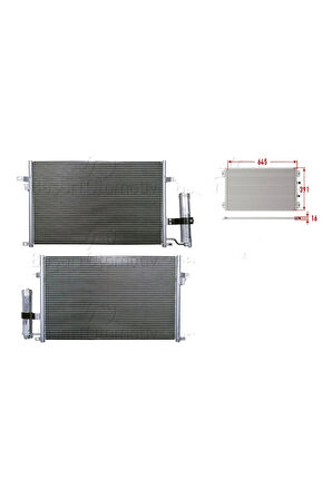 Klima Radyatörü 645x391x16 – 96484931 Wisco – Chevrolet Lacettı j200 05 Ve Sonrası Uyumlu