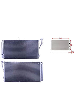 Klima Radyatörü 715x390x16 - 97606 - 3R000 Wisco - Hyundai Sonata 2.0i 16V Uyumlu