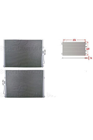 Klima Radyatörü 656x460x16 – 55115918AB Wisco – Jeep Grand Cherokee 99 Uyumlu