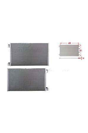 Klima Radyatörü 654x350,5x16 – 8200455795 Wisco - Renault Kangoo 1.5 Dcı 08 Ve Sonrası Uyumlu