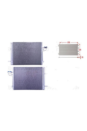 Klima Radyatörü 575x470x15 – 8V6119710FA Wisco - Ford Focus. C-Max 1.6 11 Ve Sonrası Uyumlu