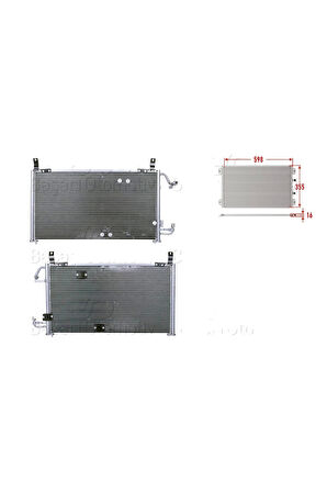 Klima Radyatörü 598x355x16 – 96164823 Wisco – Daewoo Nexıa 96 Ve Sonrası Uyumlu