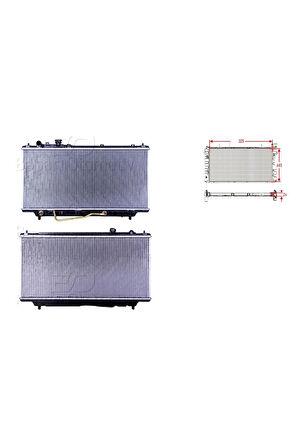 Su Radyatörü - B6BG-15-200F Wisco - Mazda 323 1.3. 1.5. 1.8 94-98. Familia. 97 Ve Sonrası Uyumlu